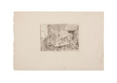 Family - Original Etching by Maurice Asselin - Early 20th Century