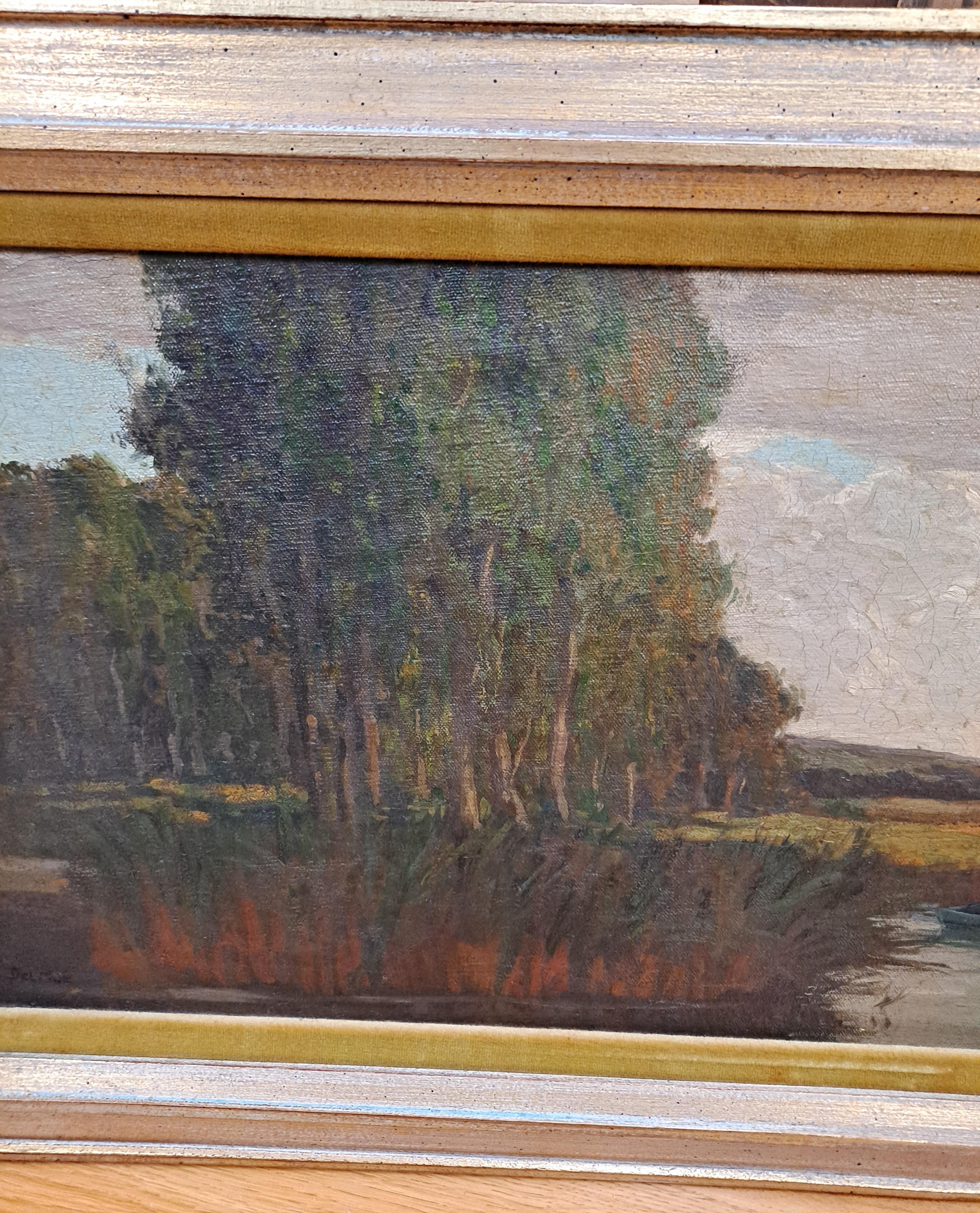 Maurice Auguste Del Mue (1875-1955) River Landscape  For Sale 1