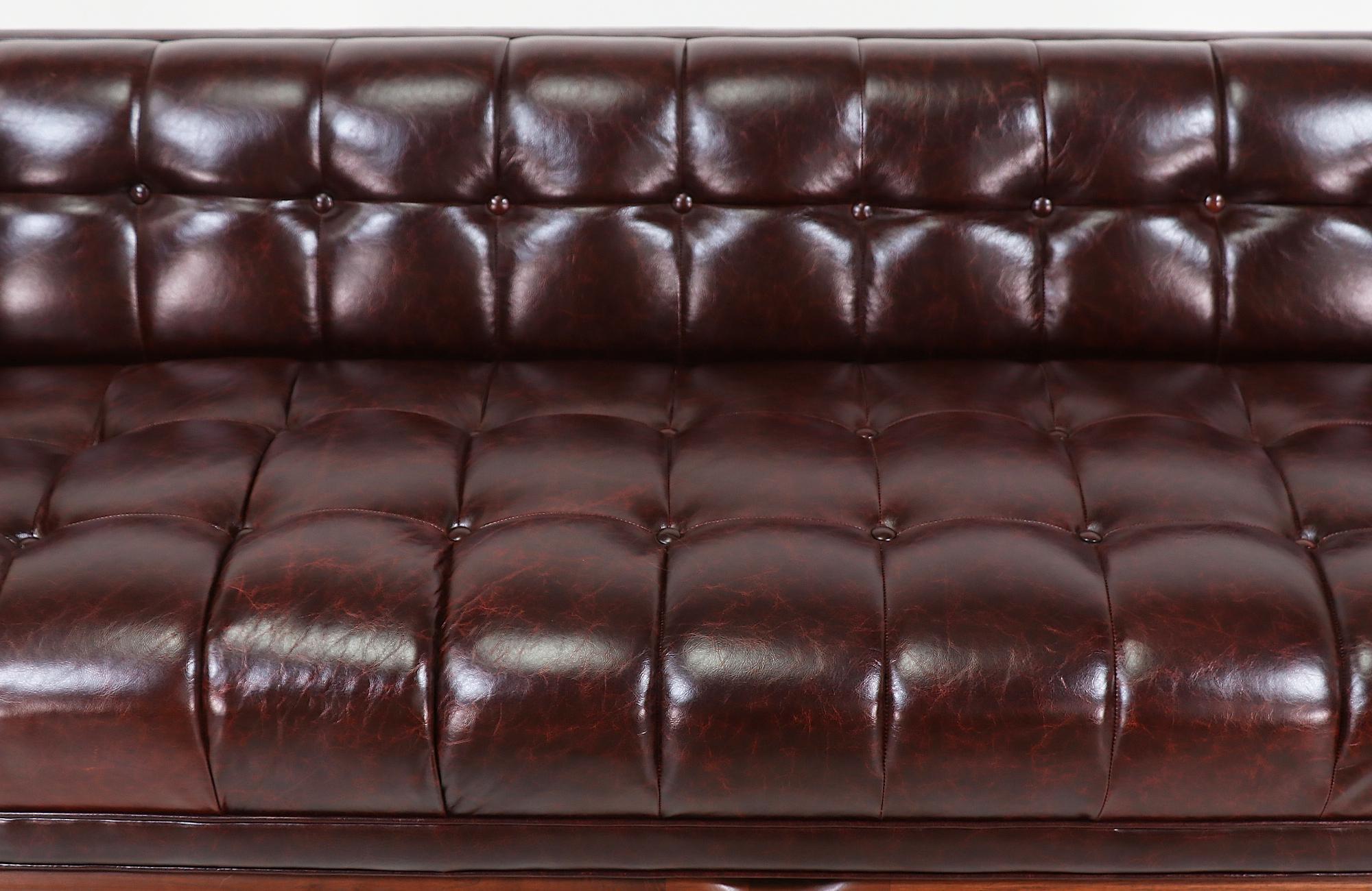 Maurice Bailey Biscuit-Tufted Leather Sofa for Monteverdi-Young 5