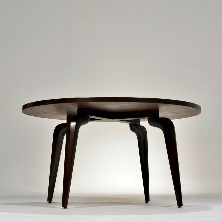 Mid-Century Modern Maurice Bailey for Monteverdi-Young Ebonized Dining or Card Table For Sale