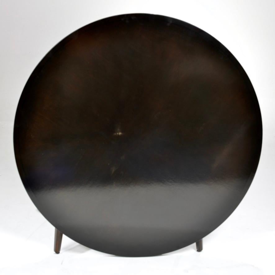 Maurice Bailey for Monteverdi-Young Ebonized Dining or Card Table In Good Condition For Sale In Los Angeles, CA