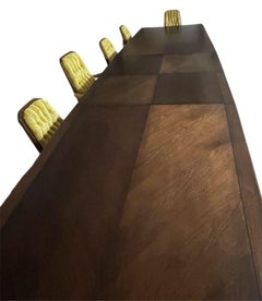 Maurice Bailey for Monteverdi Young—Long Dining Table w/ Twelve Chairs, USA1950s