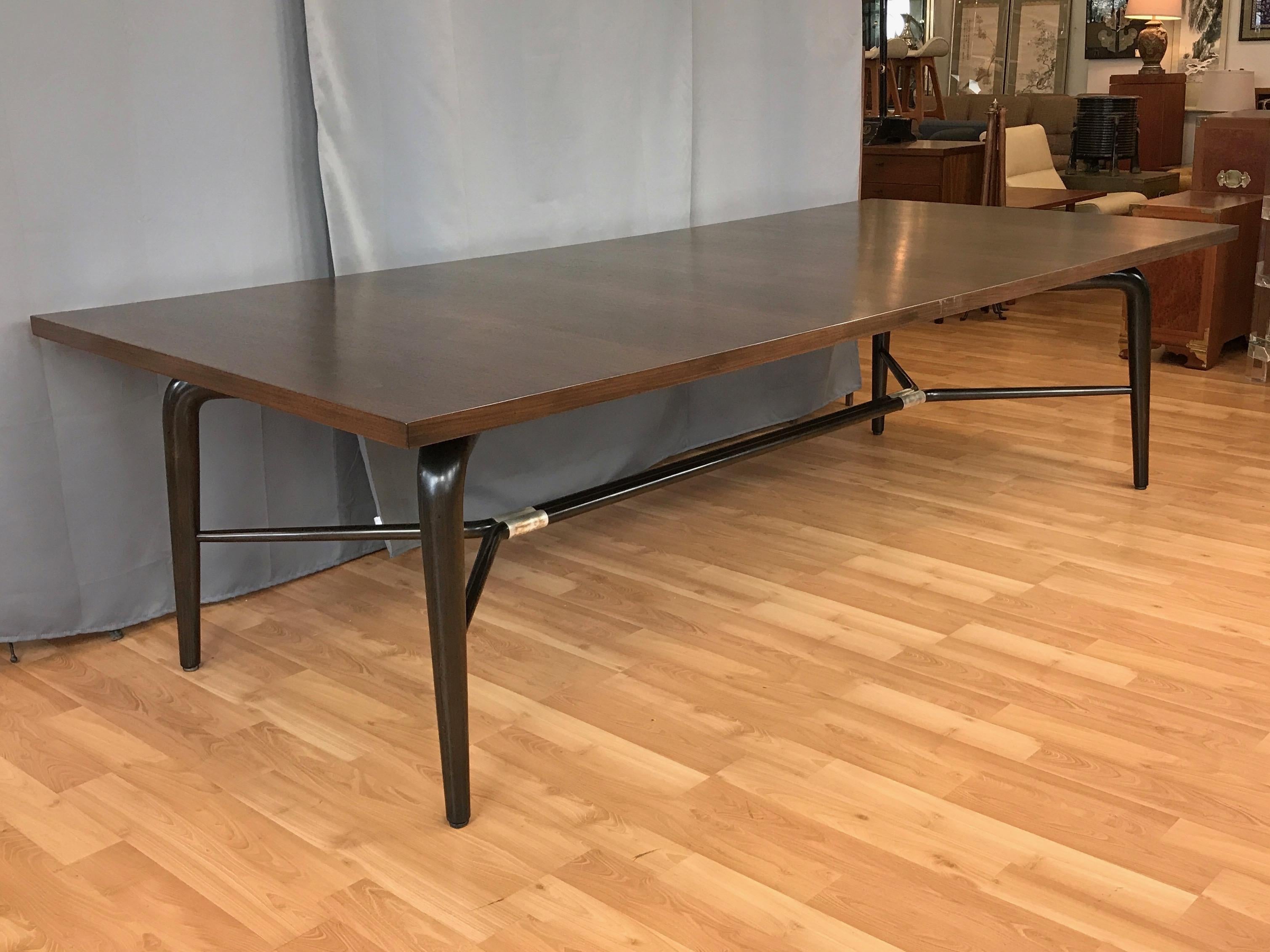 American Maurice Bailey for Monteverdi-Young Monumental Walnut Dining Table