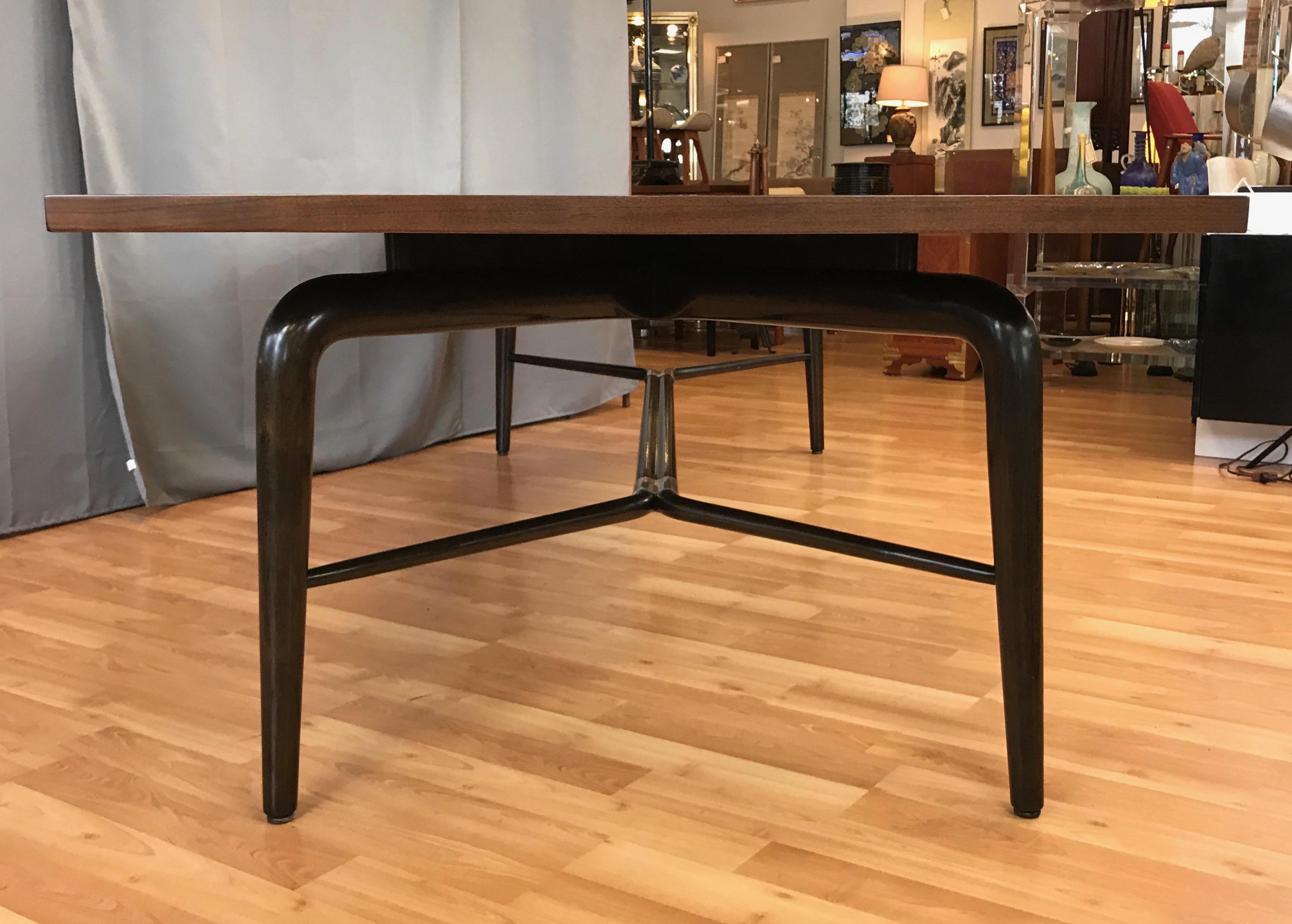Mid-20th Century Maurice Bailey for Monteverdi-Young Monumental Walnut Dining Table