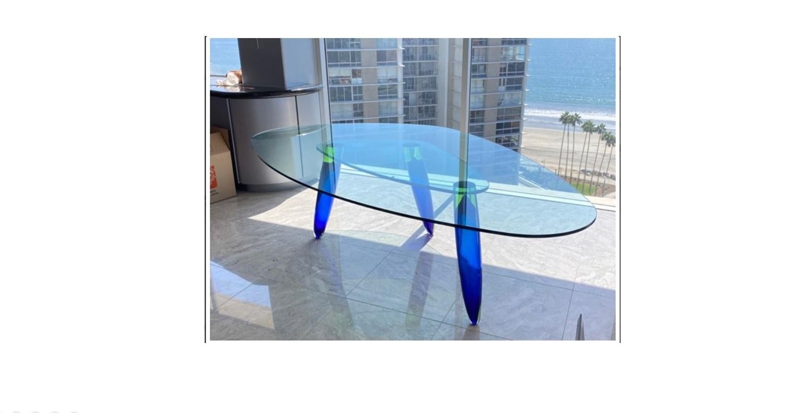 murano glass dining table