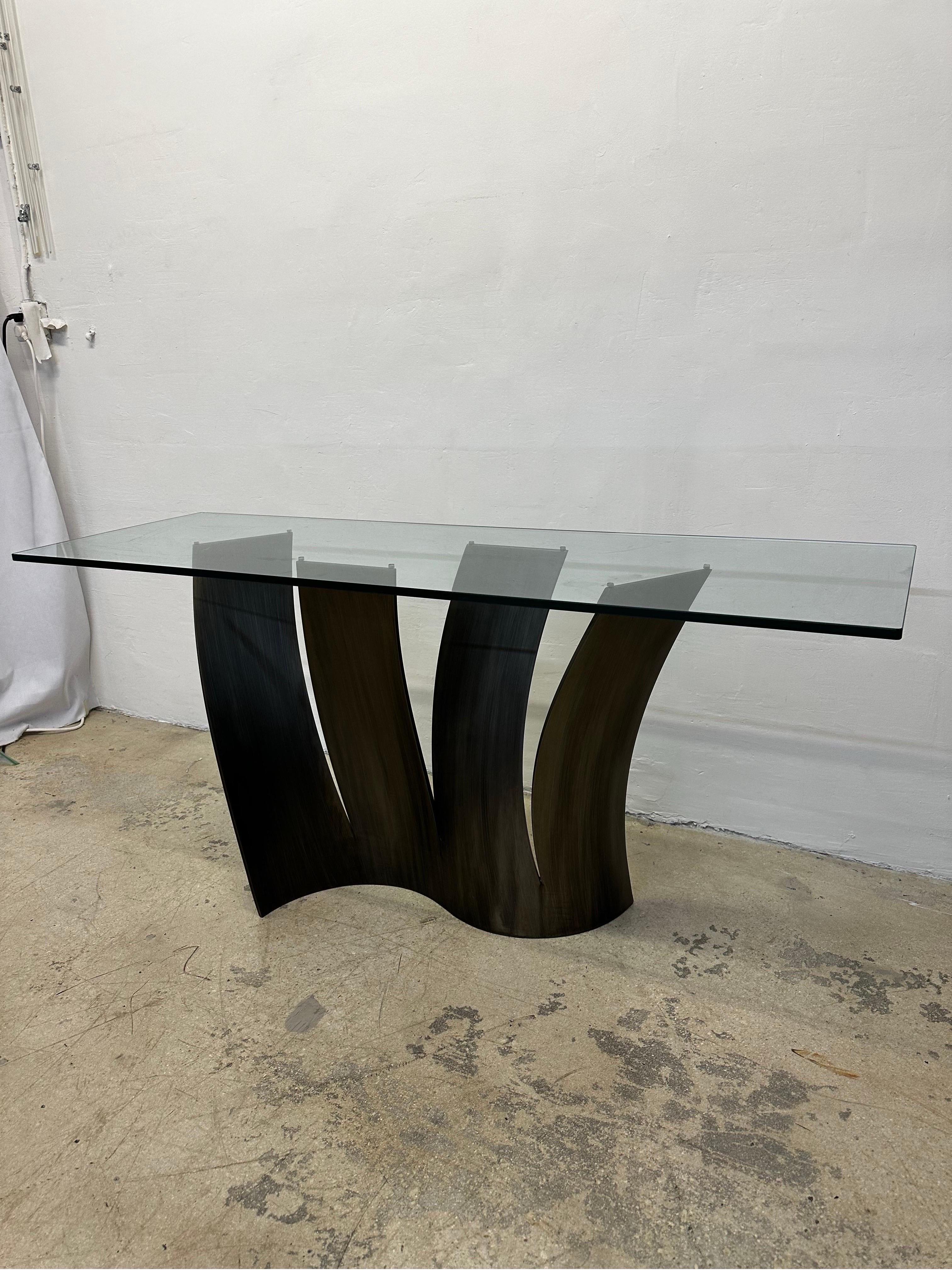 console en verre roche bobois