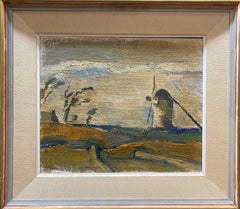 Mill in the dunes de Maurice Barraud - Huile sur toile 38x47 cm