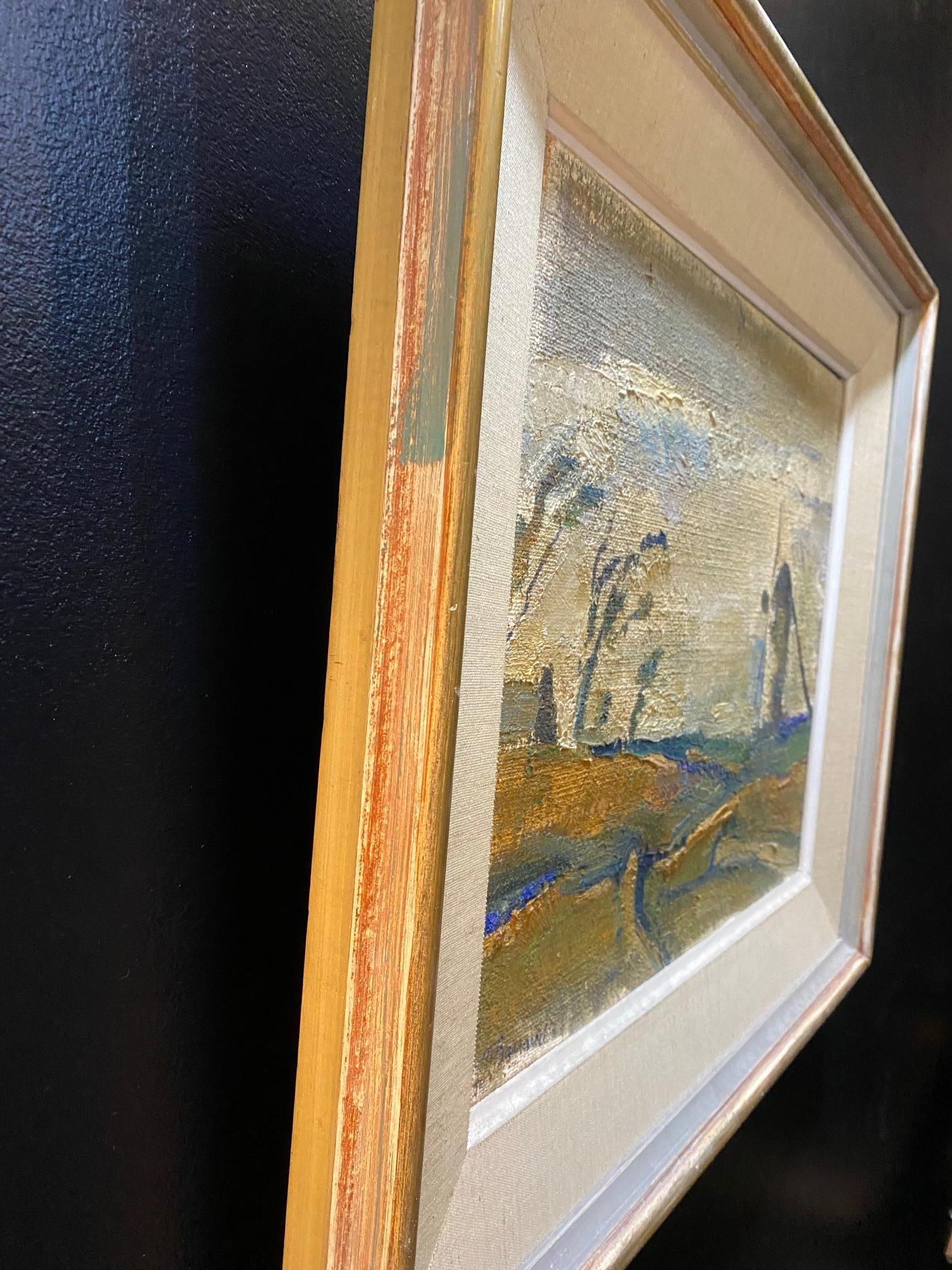 Mill in the dunes by Maurice Barraud - Oil on canvas 38x47 cm For Sale 1