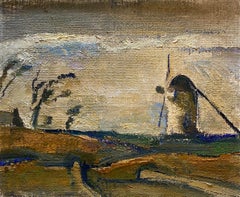 Mill in the dunes de Maurice Barraud - Huile sur toile 38x47 cm
