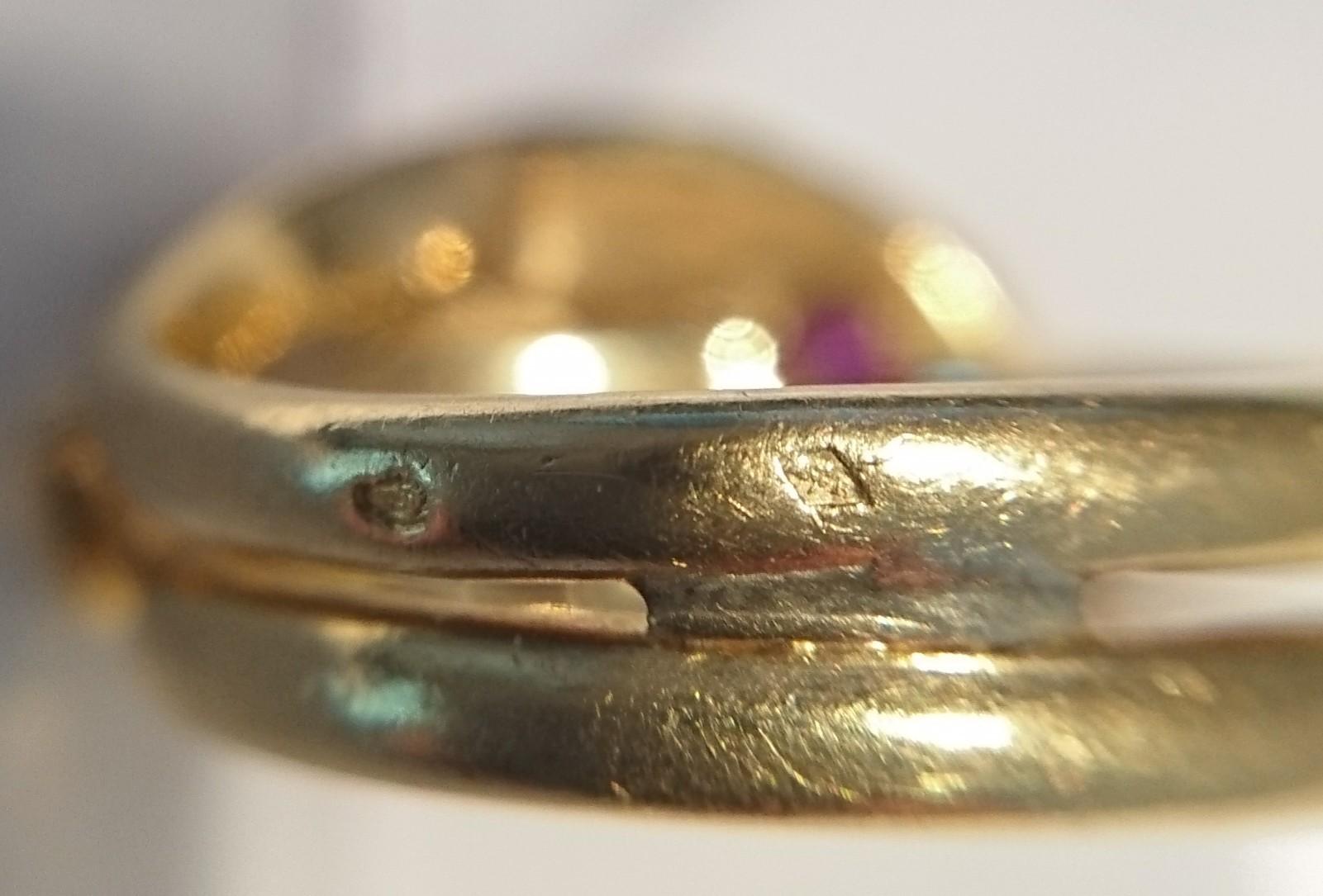 Maurice Beck Französischer Jugendstil Rubin und Diamant Schlangenring für Damen oder Herren