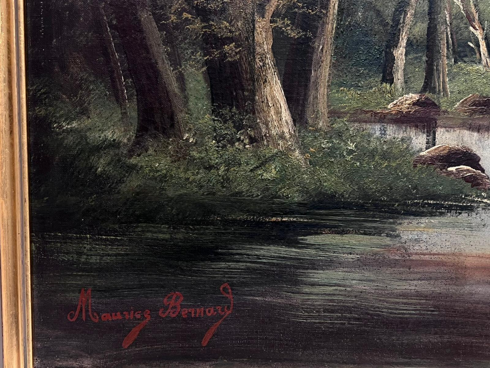 lady in river painting