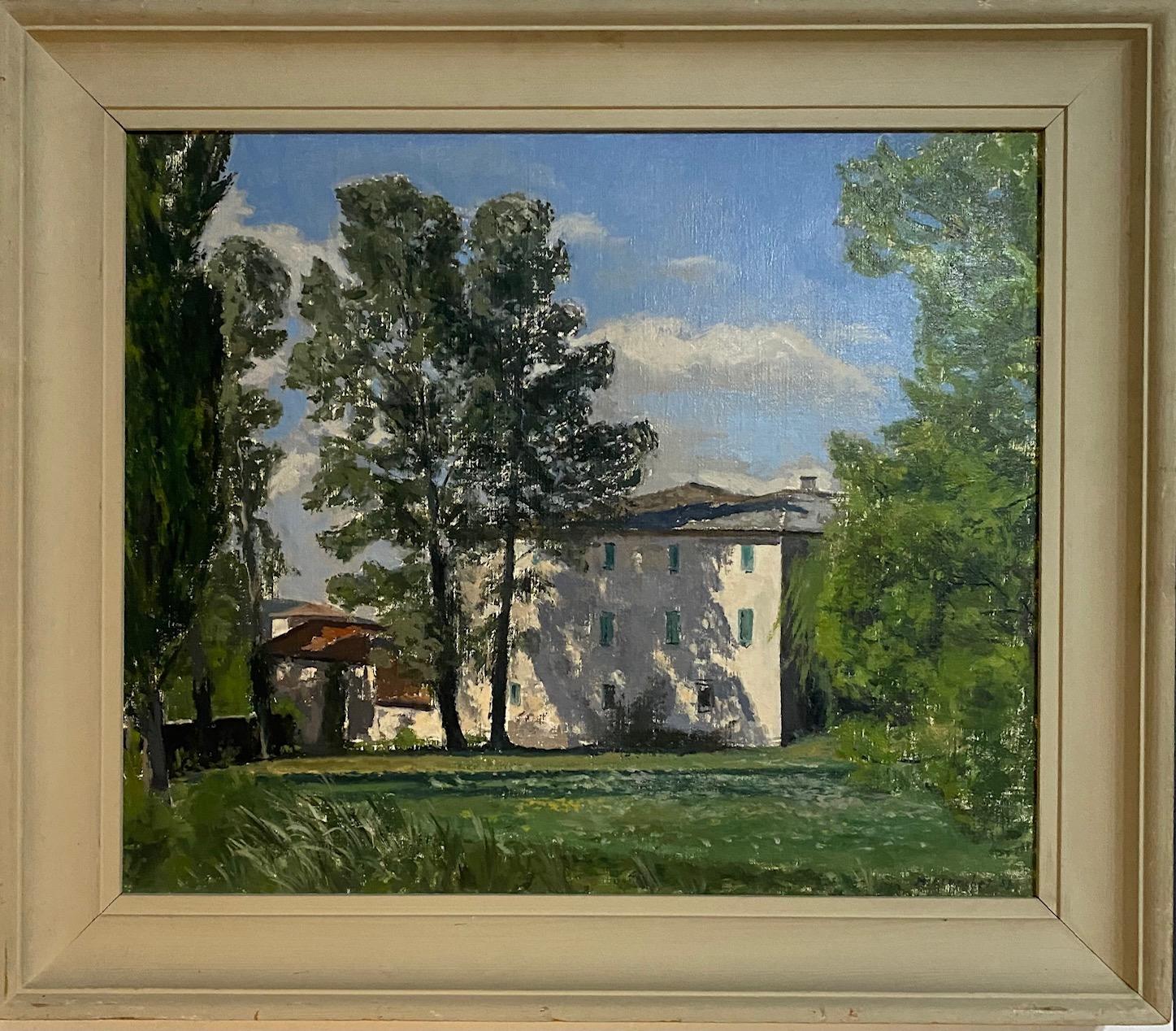 Paysage de Geneva par Maurice Blanchet - Huile sur toile 55x46 cm 1