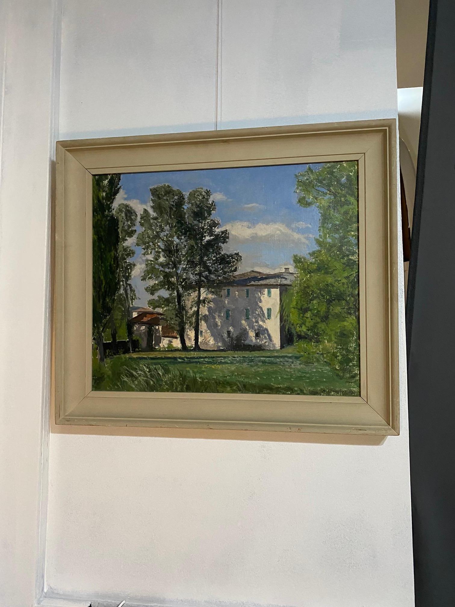 Paysage de Geneva par Maurice Blanchet - Huile sur toile 55x46 cm 2
