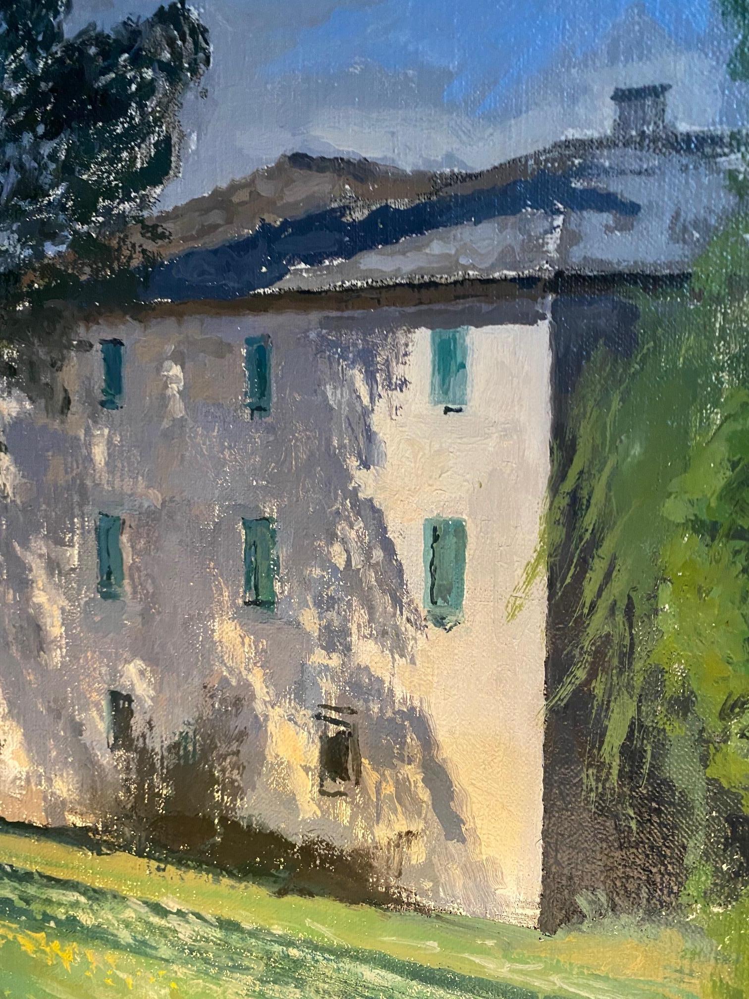 Paysage de Geneva par Maurice Blanchet - Huile sur toile 55x46 cm 5