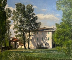 Paysage de Geneva par Maurice Blanchet - Huile sur toile 55x46 cm