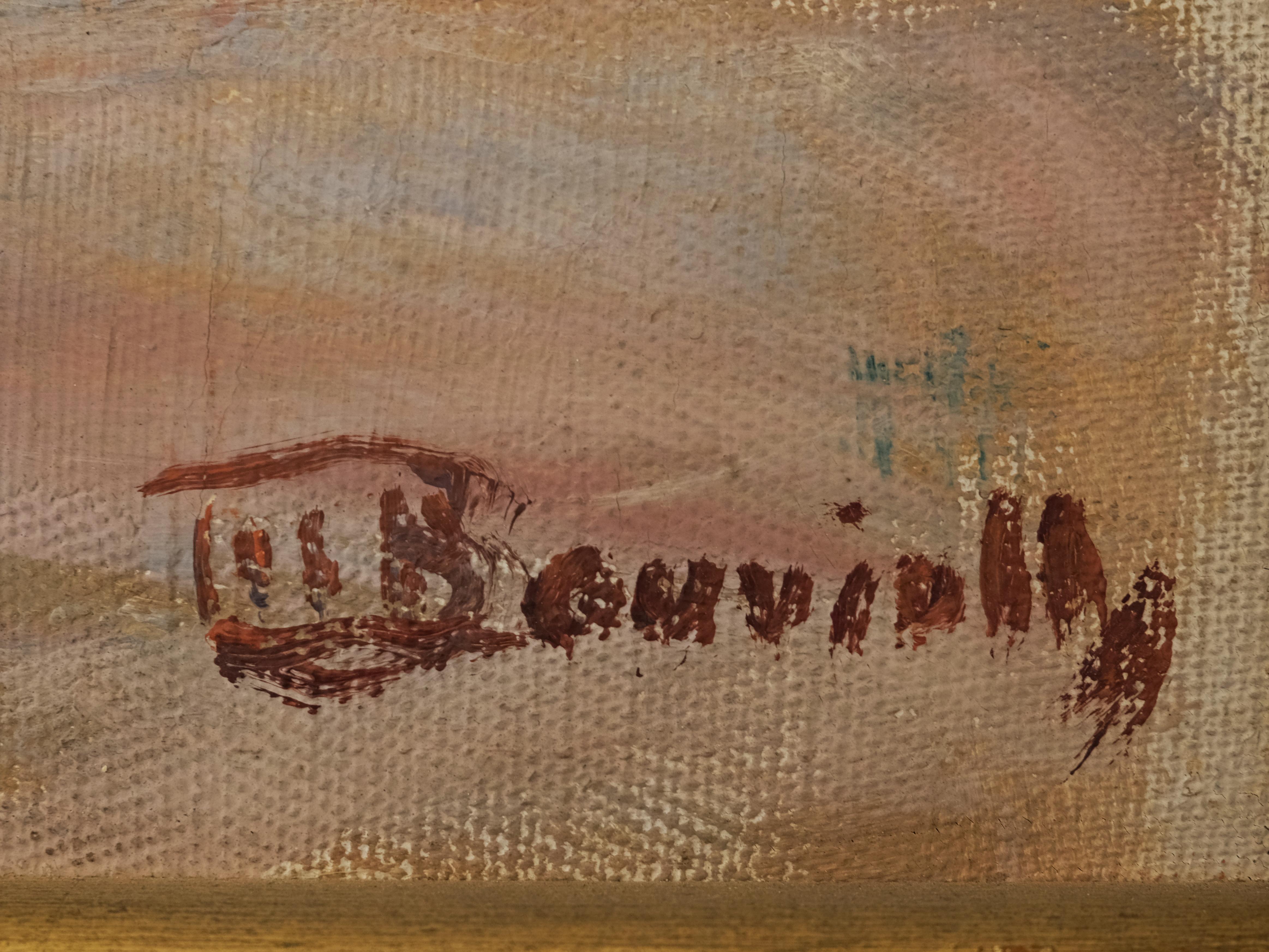 Maurice Bouviolle (1893-1971), Marktplatz in Ghardaia, Gemälde. (Moderne) im Angebot