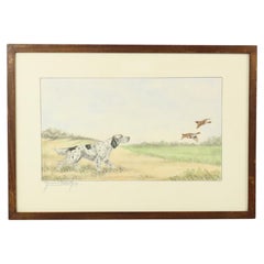 Maurice Brailly French Spaniel Dog Birds Vintage Graphics 1972