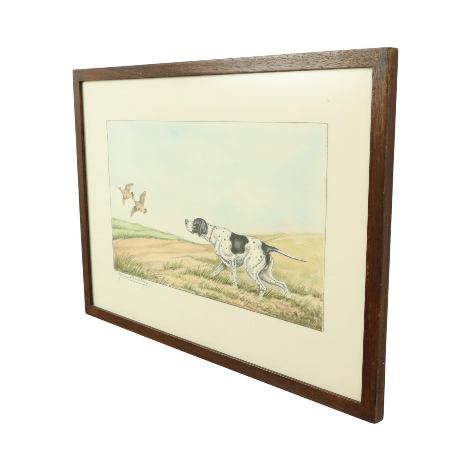 Maurice Brailly Hunting Dog Birds Vintage Graphics in Color 1972 For Sale 3