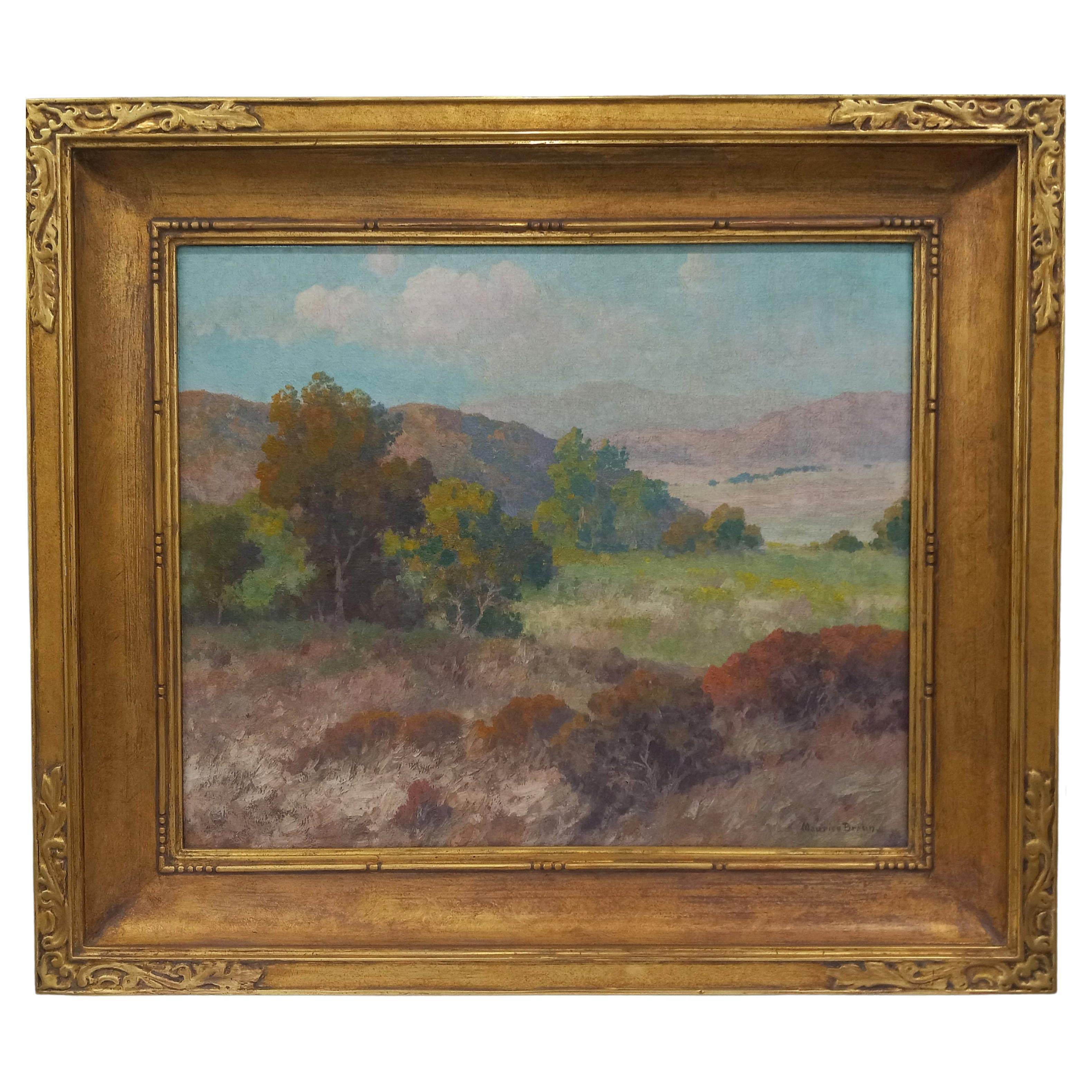 Huile sur toile de Maurice Braun, Circa 1930 - El Cajon, San Diego en vente