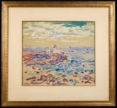 Saint Malo - Post Impressionist Seascape Watercolor by Maurice Prendergast