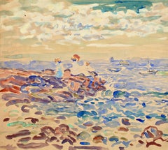 Saint Malo - Aquarelle post-impressionniste de Maurice Prendergast