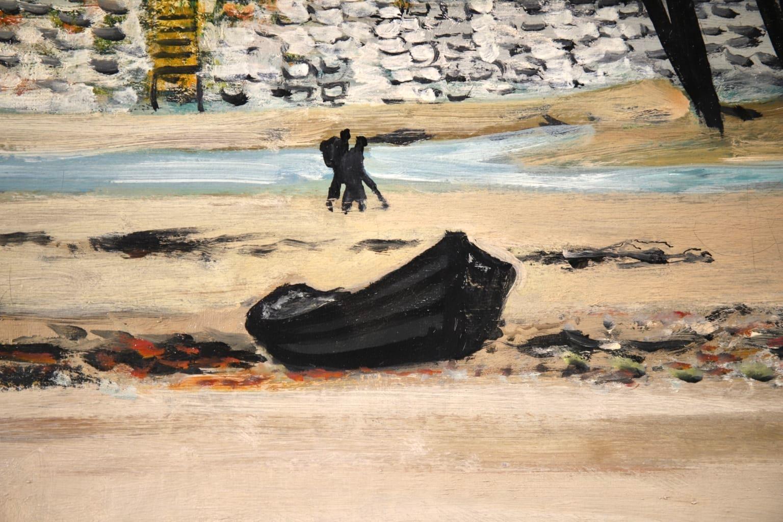 La Plage a Soorts-Hossegor - Modernist Landscape Oil Painting Maurice Brianchon For Sale 7
