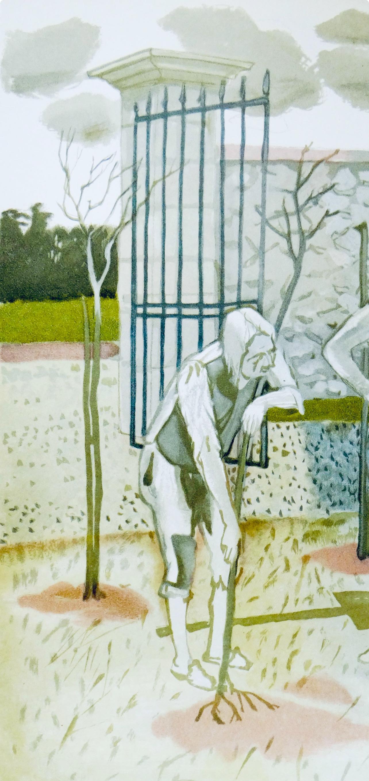 Le vieillard et les trois jeunes, Vingt fables de La fontaine, Maurice Brianchon For Sale 2
