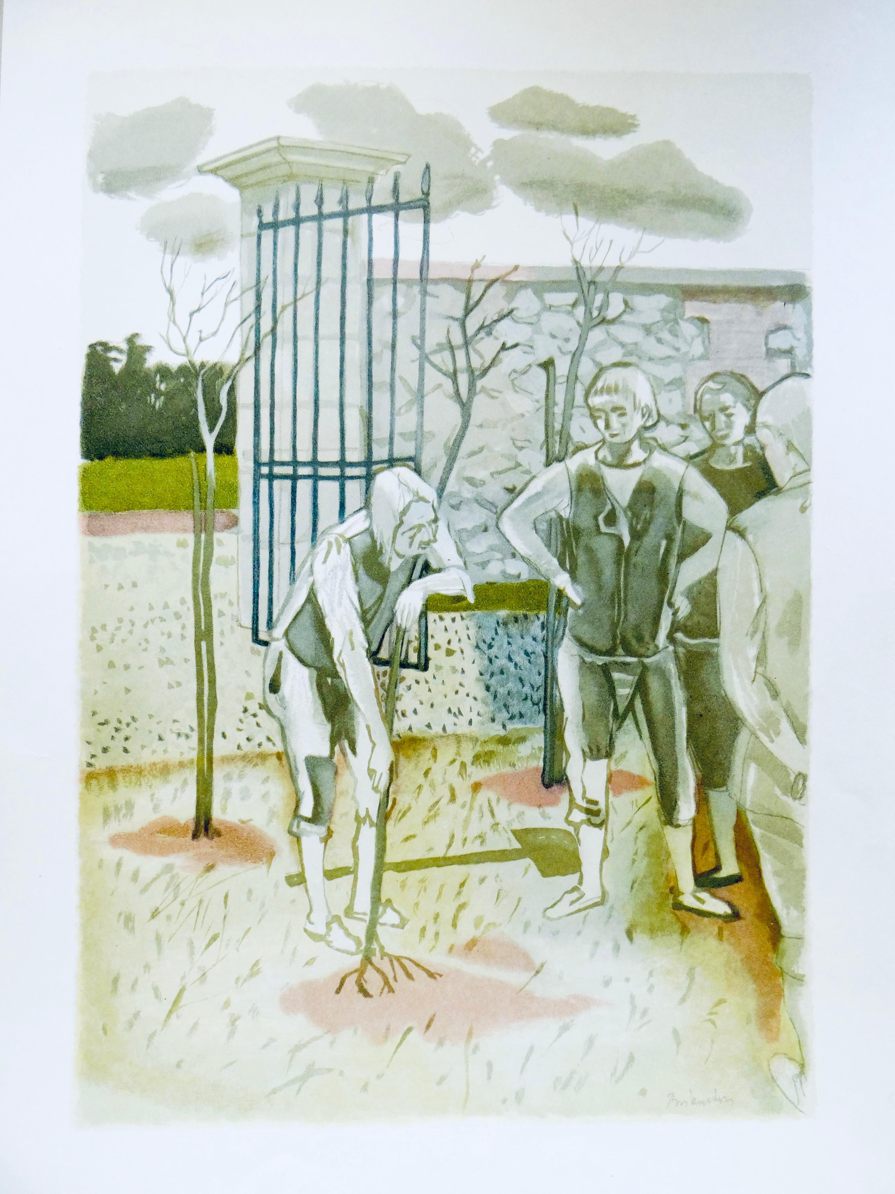 Le vieillard et les trois jeunes, Vingt fables de La fontaine, Maurice Brianchon For Sale 4