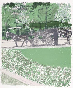 Maurice Brianchon, La calèche dans le parc, d'après Vues de Paris, 1963