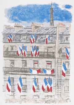Maurice Brianchon, The Tricolor, from Views of Paris, 1963