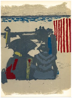 "Saint-Jean-de-Luz: la plage" original lithograph