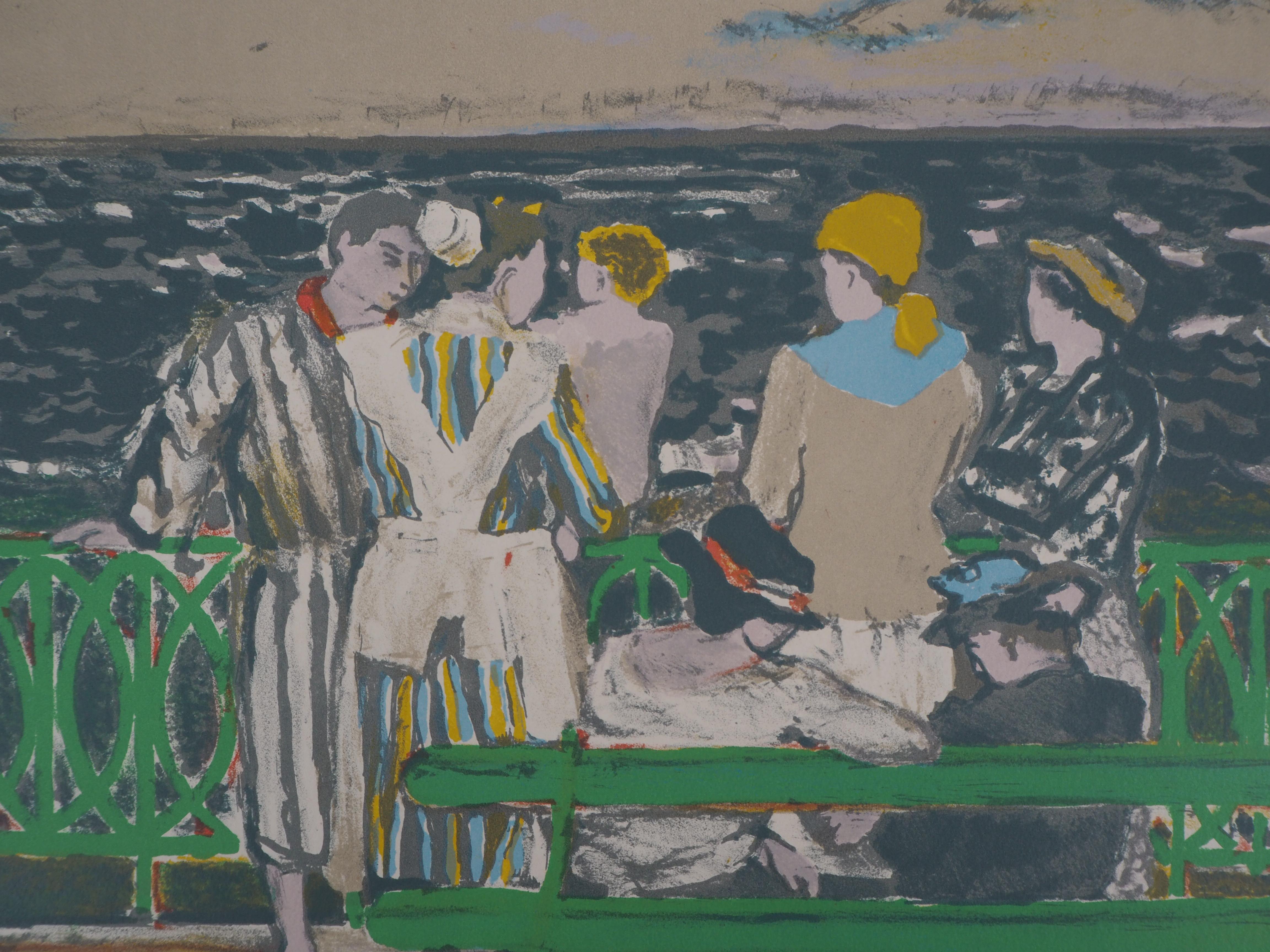 Maurice BRIANCHON
L'océan à Saint Jean de Luz, 1956

Lithographie originale
Signé à la main au crayon
Numéroté / 75 
Sur vellum d'Arches 50 x 65 cm (c. 20 x 26 in)

Très bon état. 