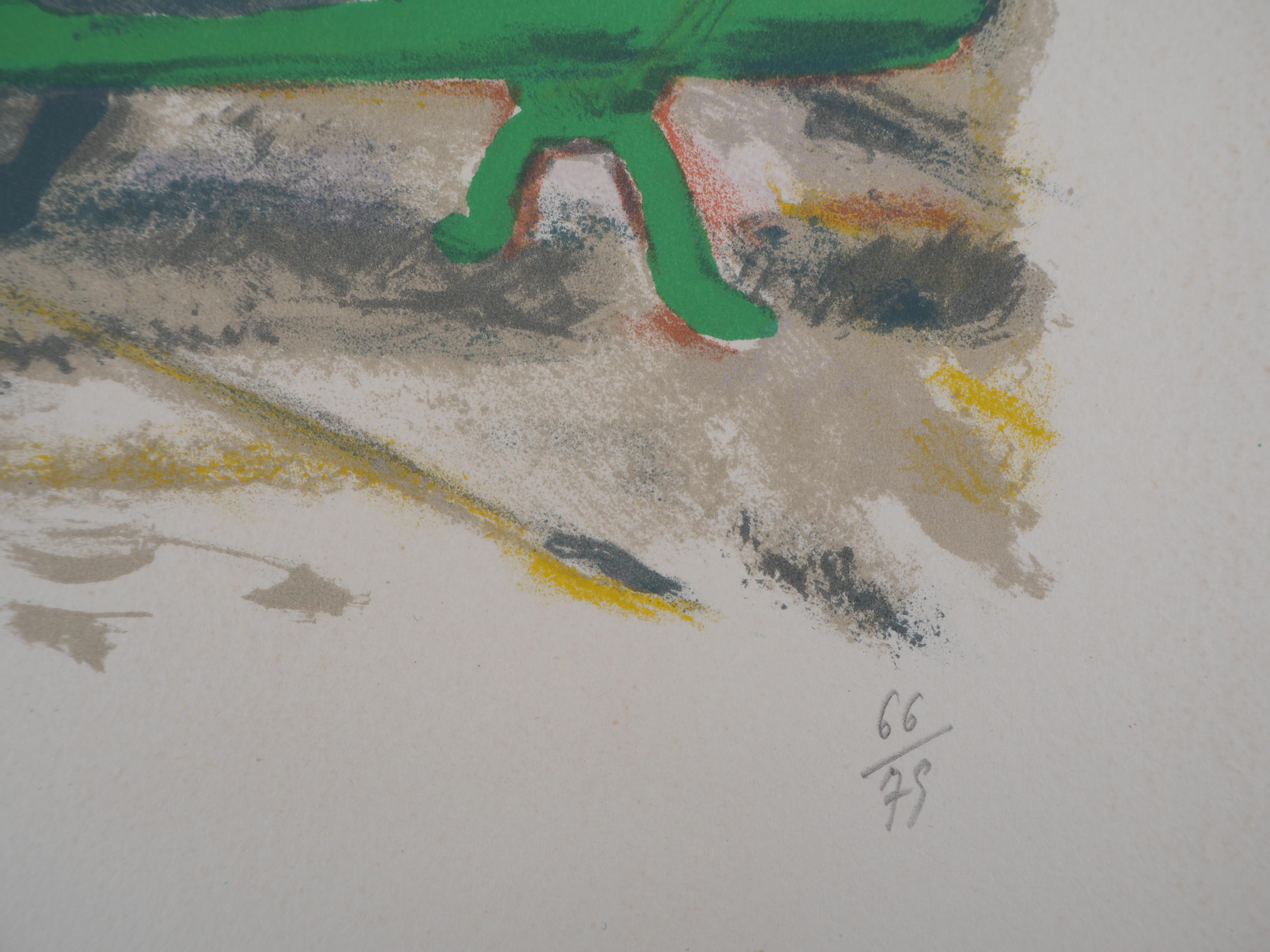 L'océan de Saint Jean de Luz - Lithographie originale, signée à la main 1