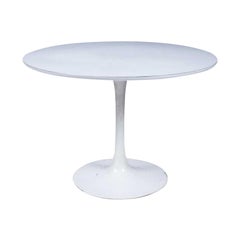 Maurice Burke for Arkana Tulip White Circular Dining Table, 1960's
