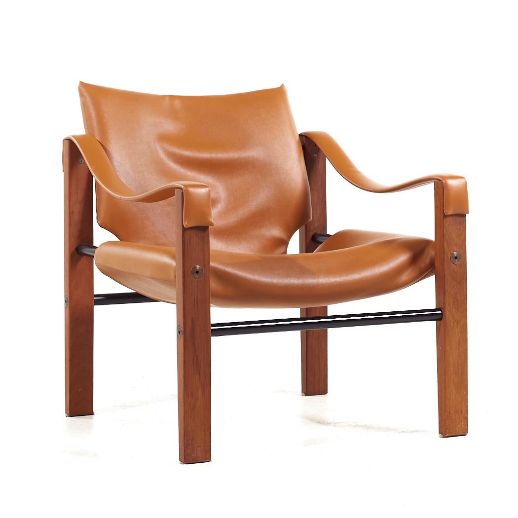 Scottish Maurice Burke Mid Century Teak Safari Arkana Lounge Chairs - Pair For Sale