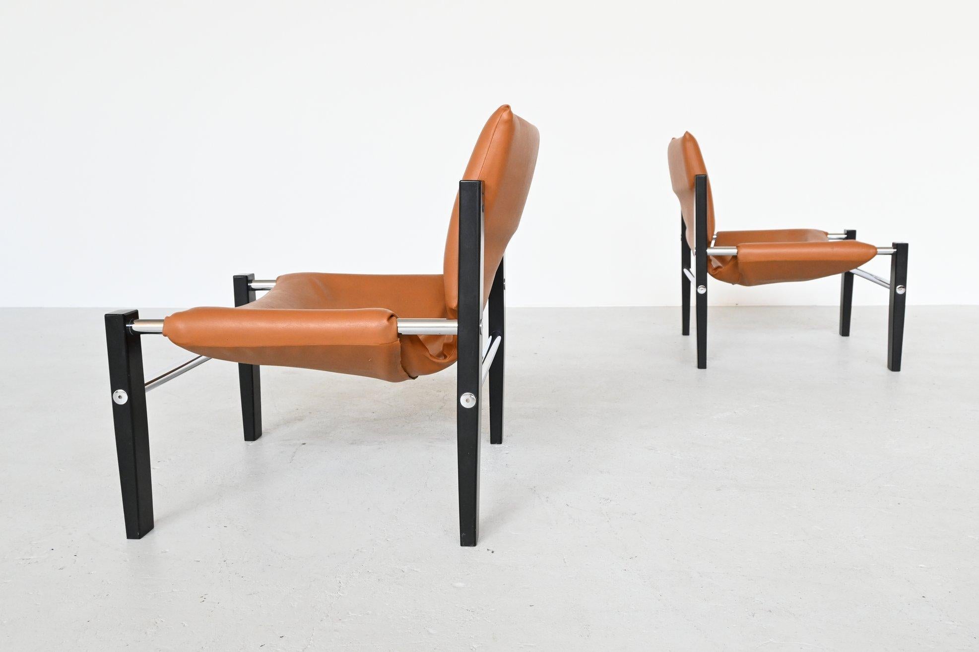 Mid-Century Modern Maurice Burke Safari Chelsea Lounge Chairs Arkana, United Kingdom, 1970