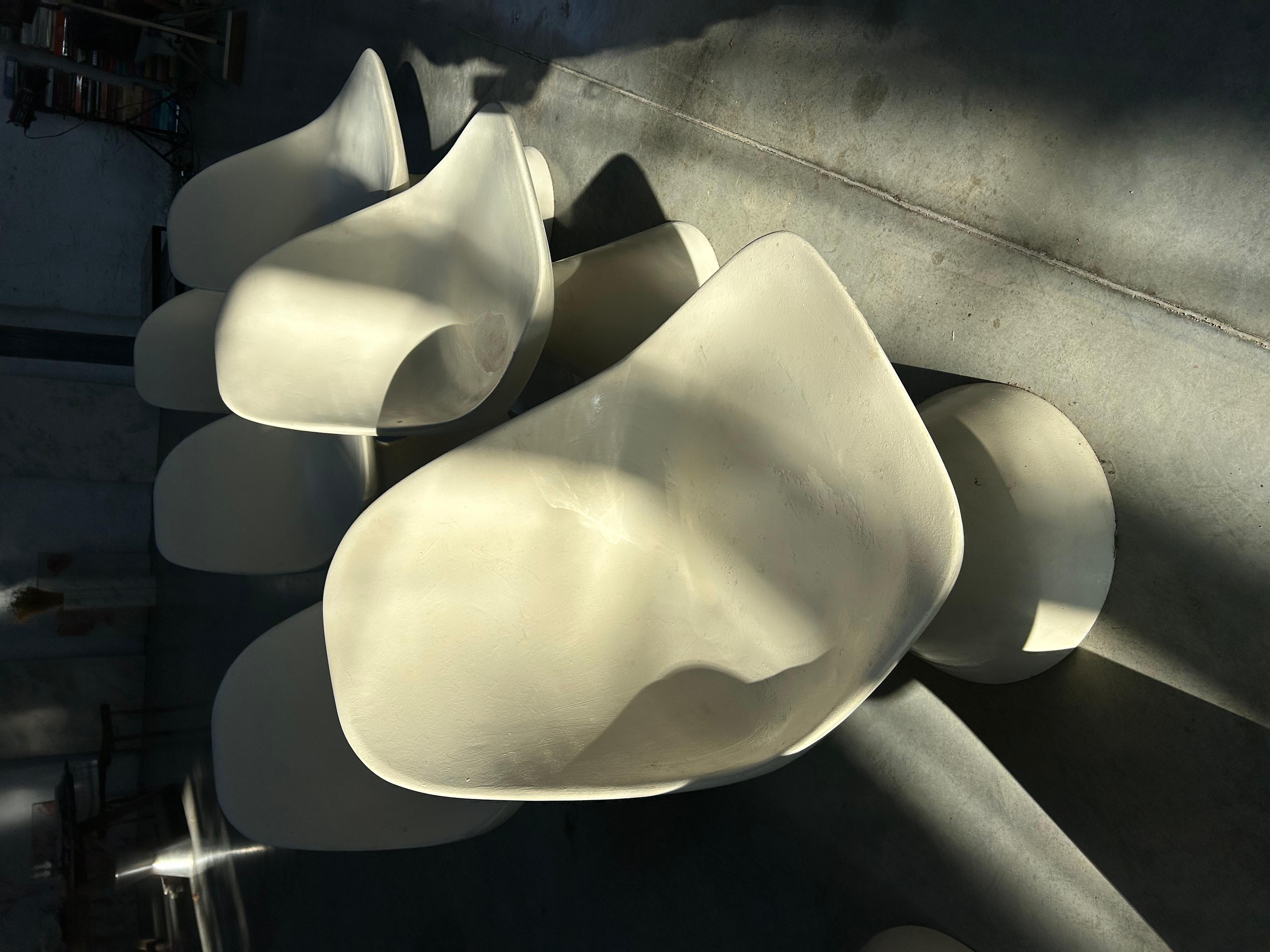 Inglese Maurice Burke - Set di 8 sedie Mushroom in vendita