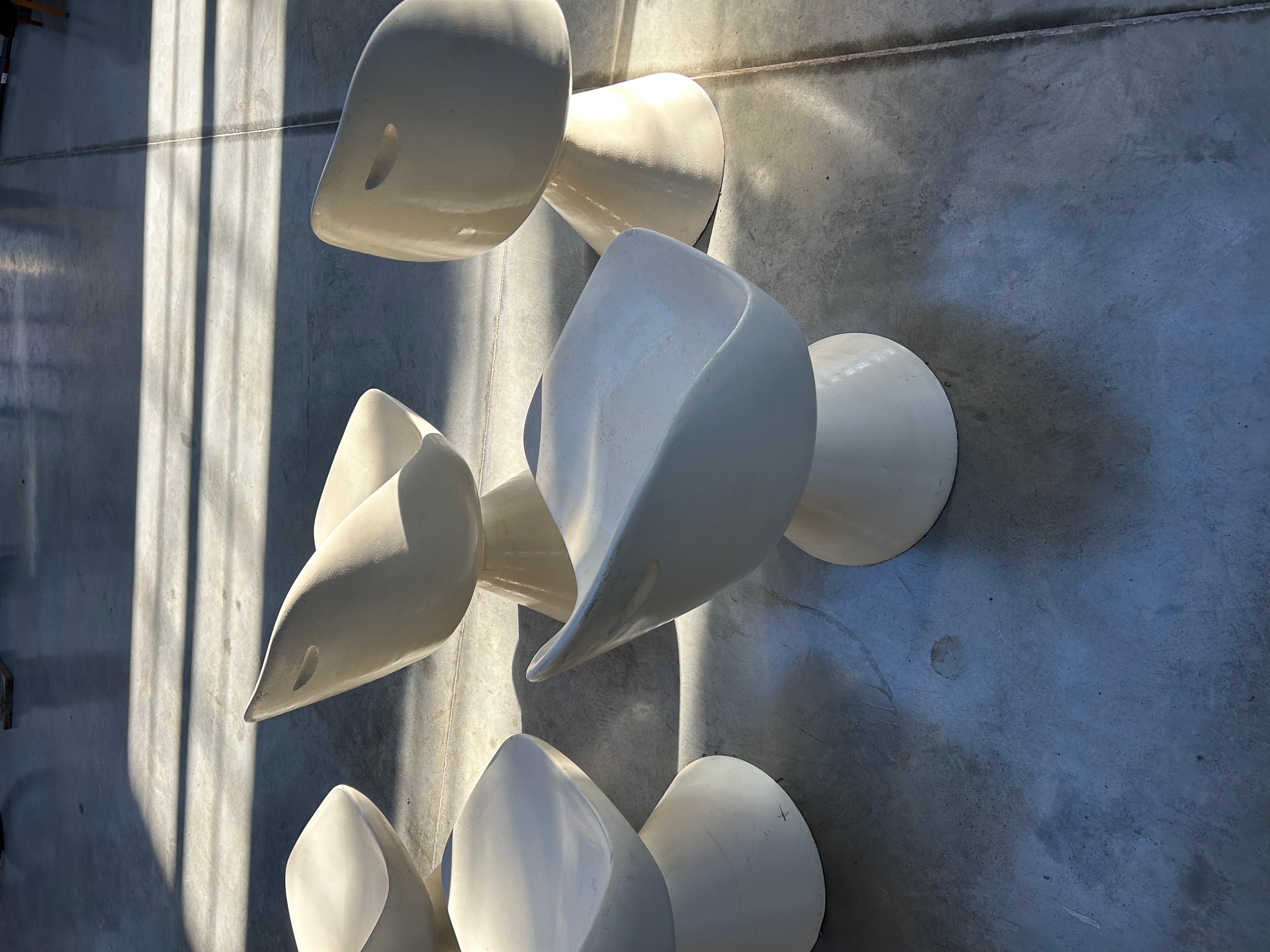 Intagliato Maurice Burke - Set di 8 sedie Mushroom in vendita