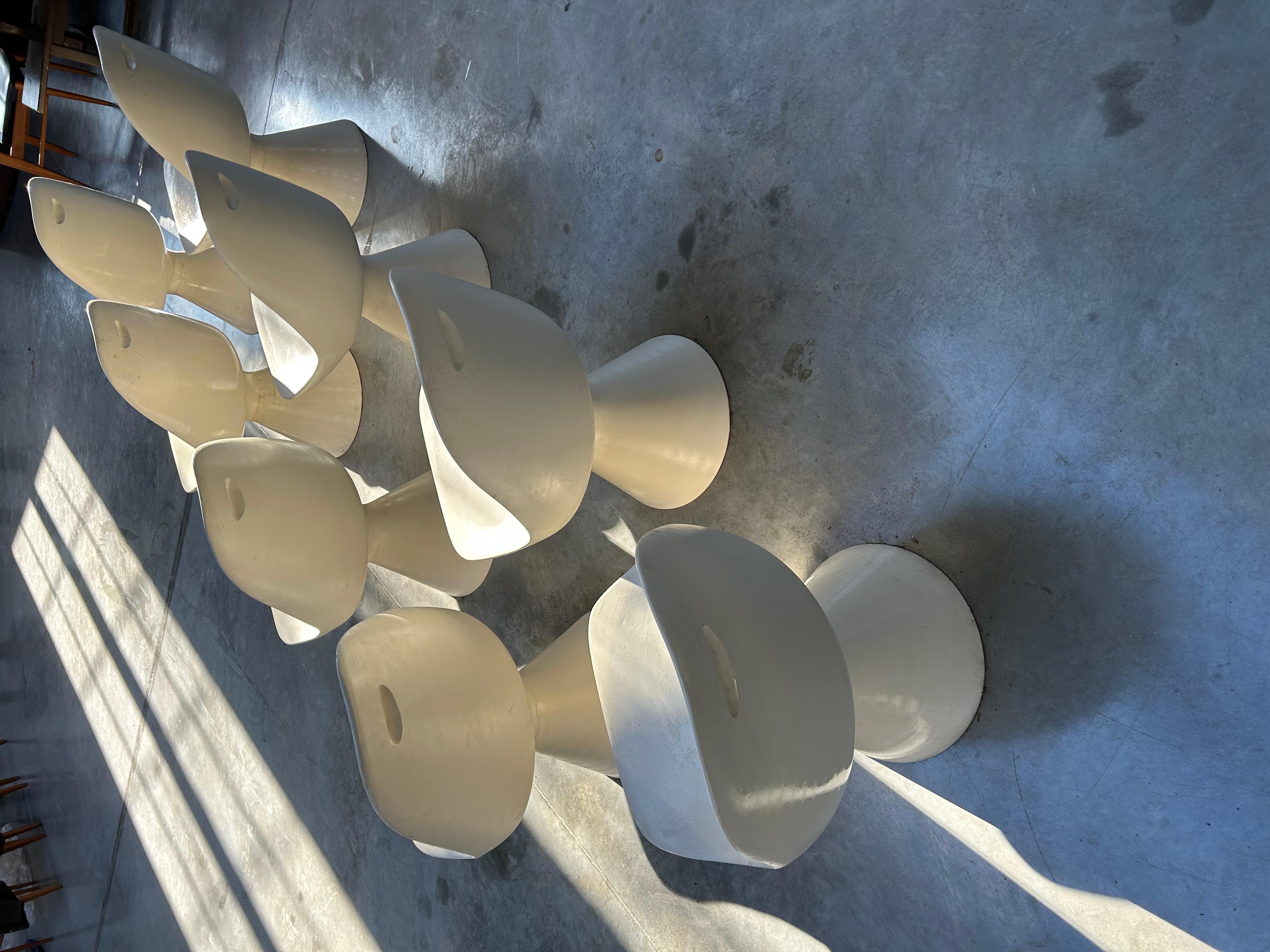 Maurice Burke - Set di 8 sedie Mushroom In condizioni buone in vendita a PAU, FR