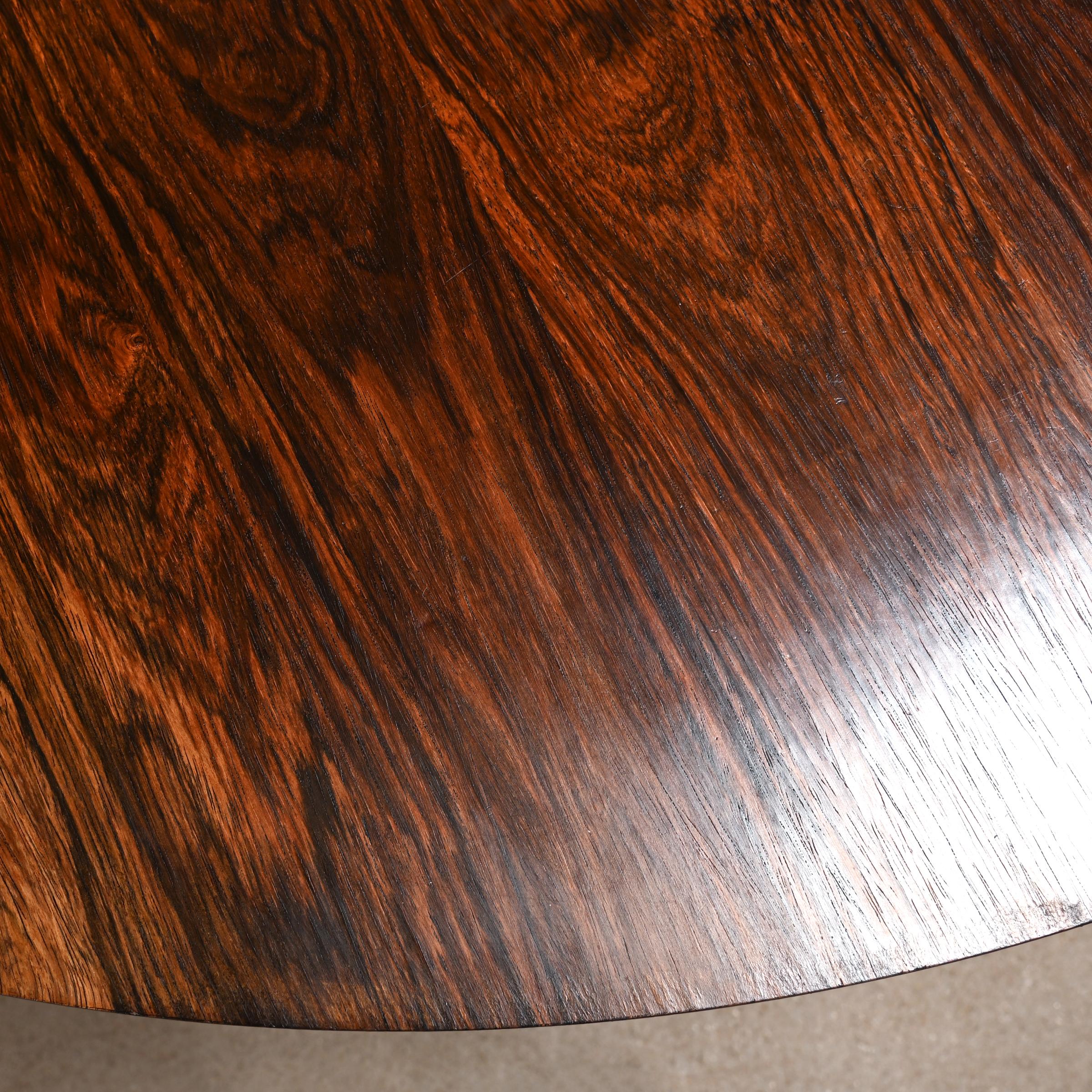Maurice Burke Tulip Dining Table in Dark Wood and Aluminum for Arkana Furniture 1