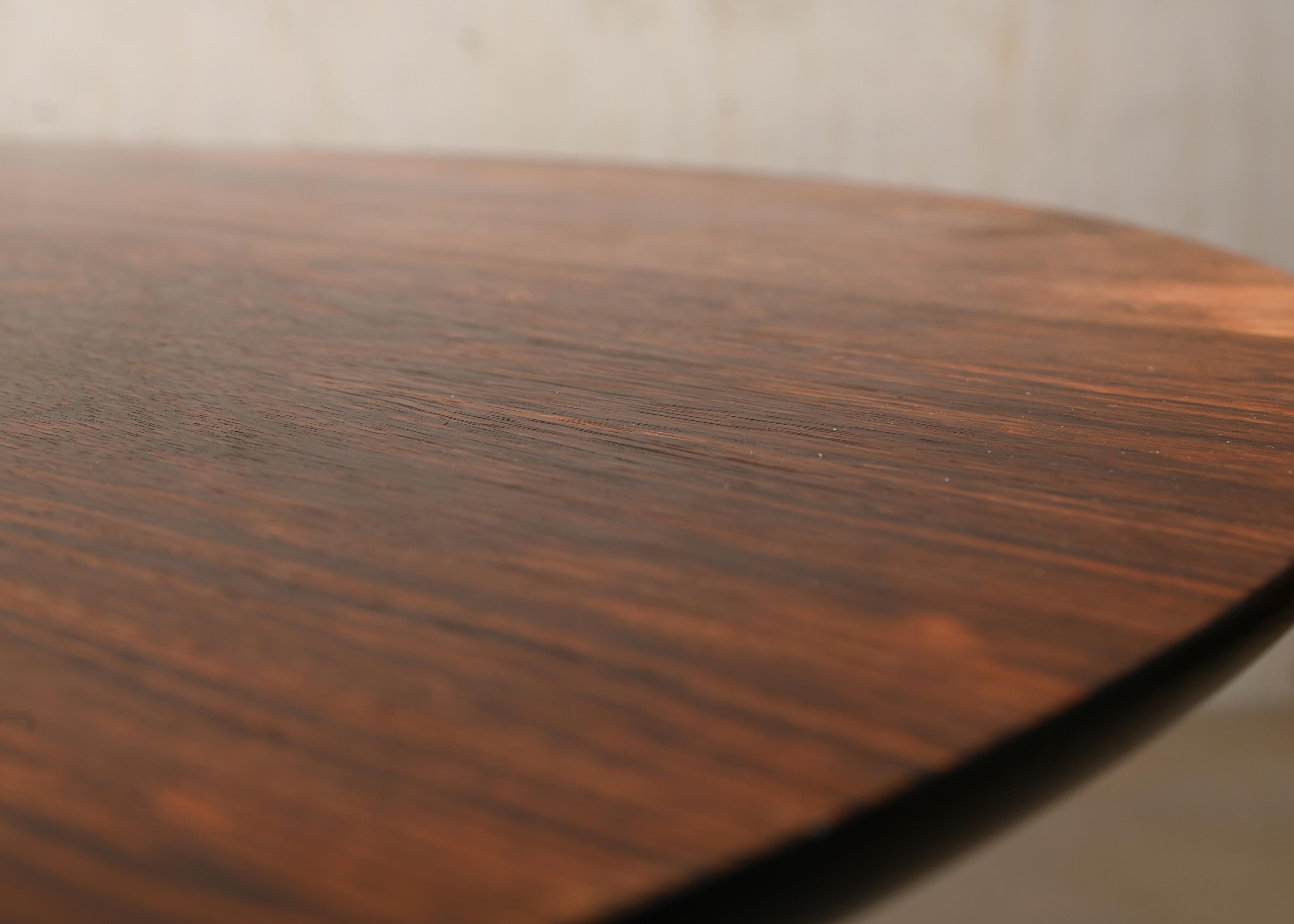Maurice Burke Tulip Dining Table in Dark Wood and Aluminum for Arkana Furniture 2