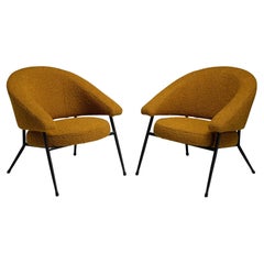 Maurice Cabrol Armchairs in Boucle, France circa 1960