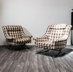 Maurice Calka Arflex Coppia di Poltrone Mod. Grand Prix, Design anni '60