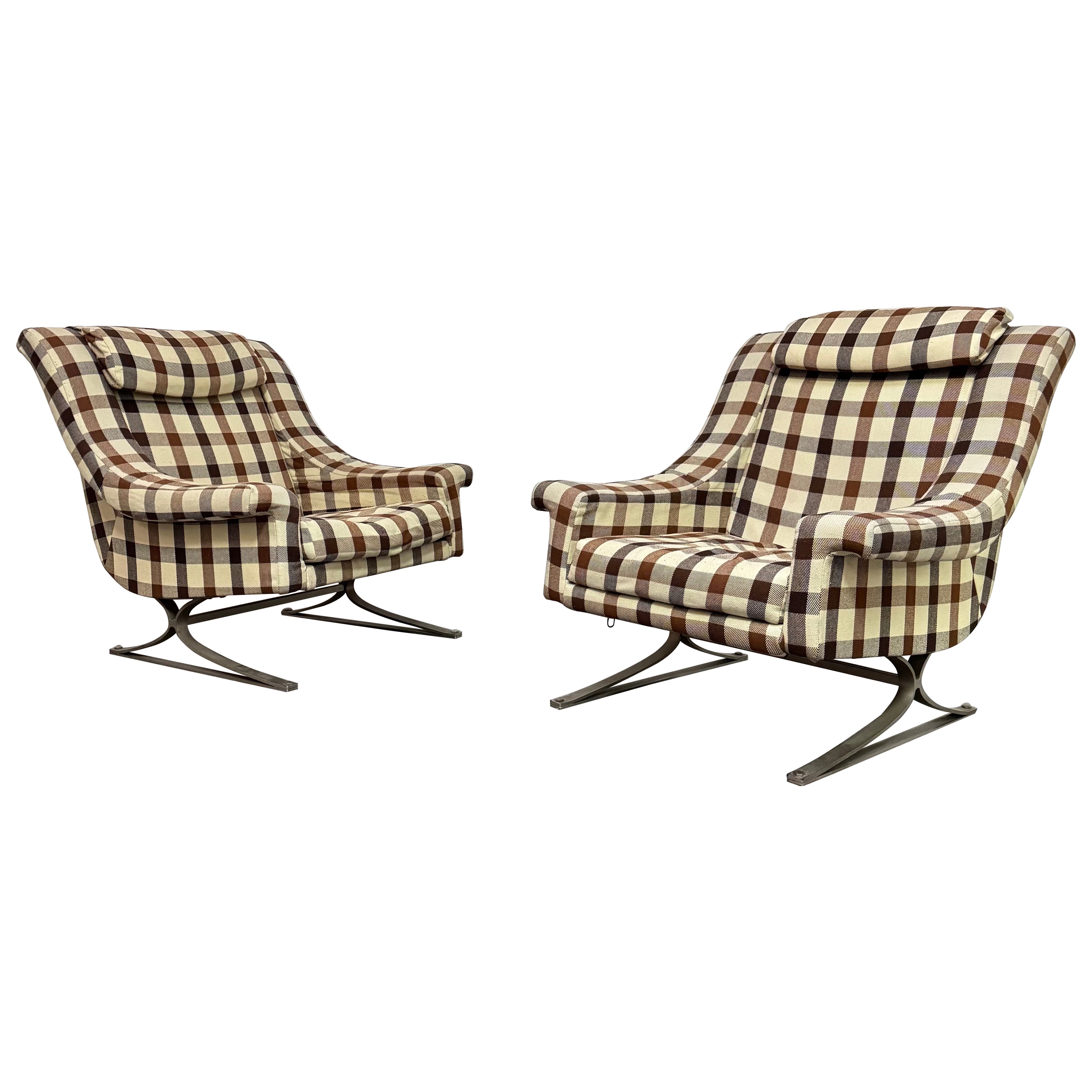 Maurice Calka Arflex Coppia di Poltrone Mod. Grand Prix , Design anni 
60 For Sale