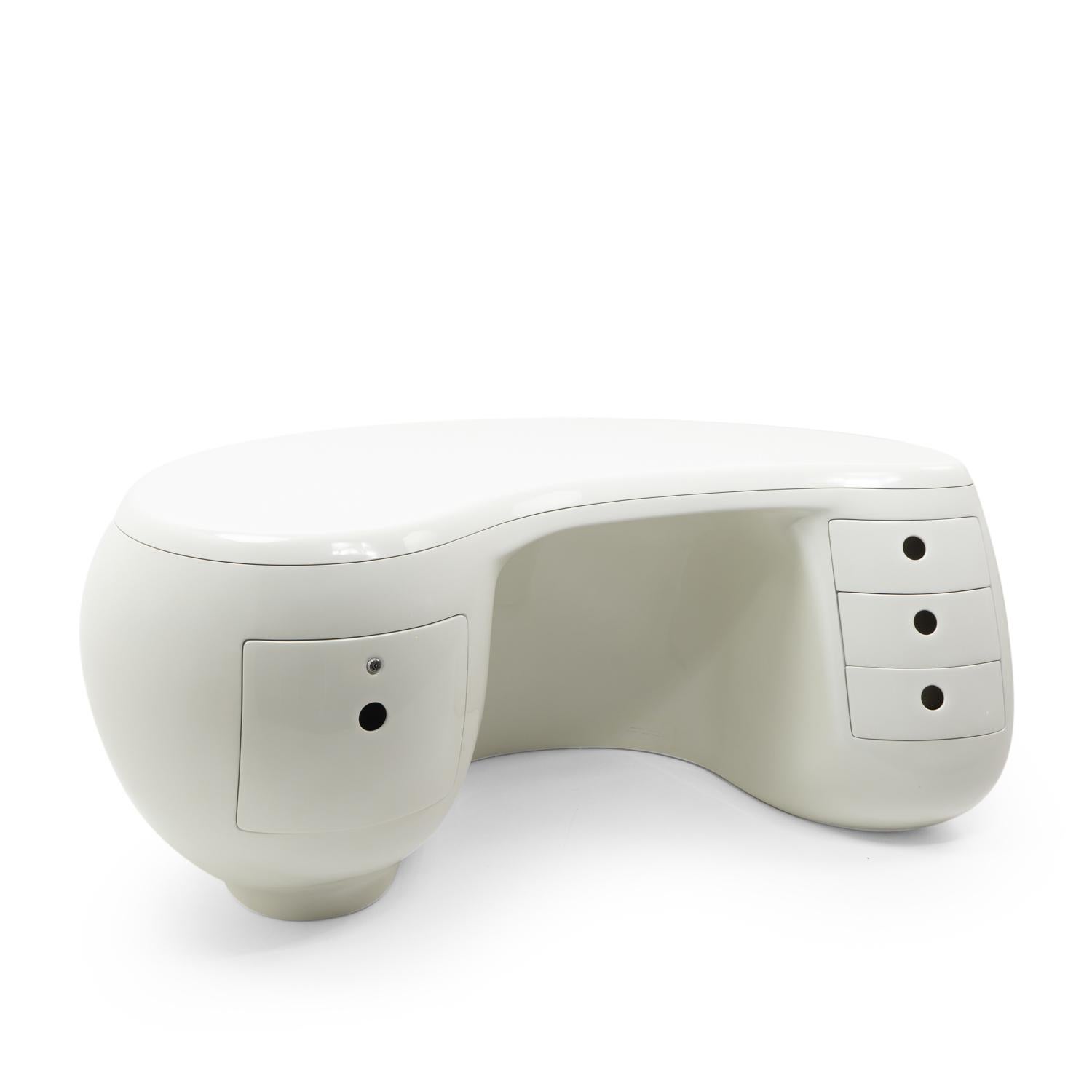 Mid-Century Modern Maurice Calka “Boomerang” Desk by Leleu Deshays, France - 1970s For Sale