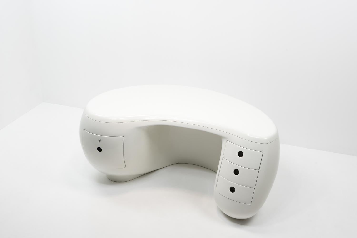 French Maurice Calka “Boomerang” Desk by Leleu Deshays, France - 1970s For Sale