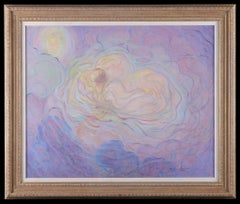 Ethereal Woman Fairy Impressionist Abstract Painting, Framed, Antique By Chabas