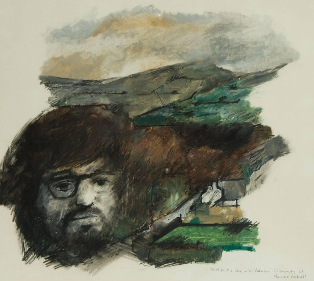 Maurice Cockrill RA - 1968 Signed Modern British Mixed Media, Paul in the Sky 1