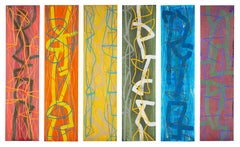 Ríos Espectrales, 2000-1, en 6 paneles, longitud 144", altura 96