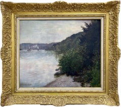 Maurice Courant, "Vapeurs en vallée de Seine", 1906, huile sur toile
